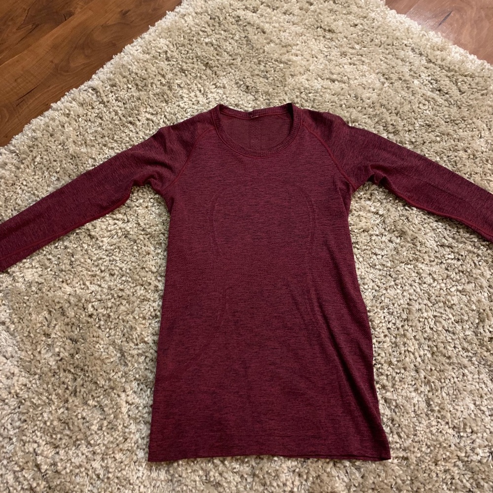 lululemon Burgundy Swiftly Tech Long Sleeve